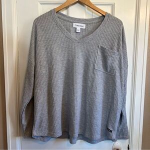 Calvin Klein grey v-neck sweater